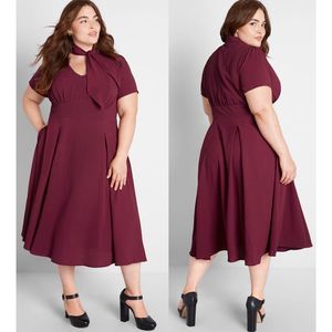NWOT ModCloth x Collectif Swing Time Midi Dress